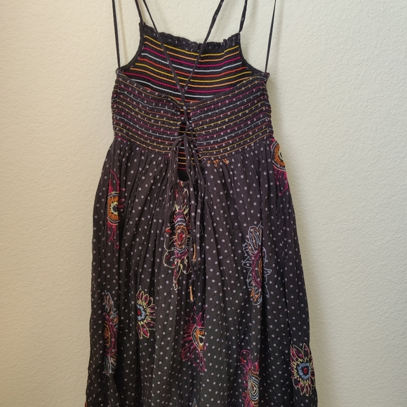 Urban Outfitters Dark Purple Simonette Embroidered Midi Dress, S- Size. - Picture 7 of 12
